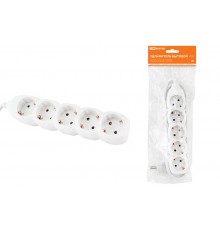 Удлинитель бытовой  У05  5 гнезд, 5метров, с заземлением, ПВС  3х1мм2  16А/250В   SQ1303-0022  TDM