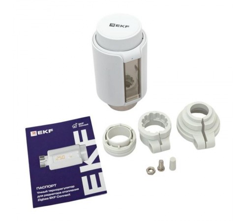 Умный терморегулятор для радиатора отопления (термоголовка) Zigbee Connect  ett-8  EKF