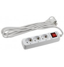 Удлинитель Россия UX-3es-3m Удлин-ль c заземлением, 3x0,75мм2, c выкл. 3гн, 3м  Б0035751  ЭРА