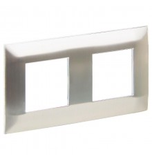 SKANDY Рамка 2-местная SK-F32N металл никель   SK-M22-M-K50  IEK