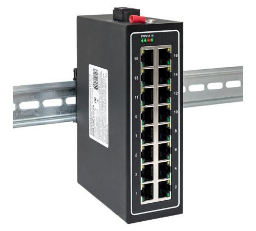 Промышленный неуправляемый коммутатор  TSX-100 16 портов 10/100 Мбит/с TSX-100-UN-16 EKF