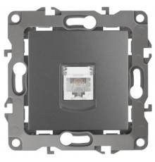 Розетка телефонная 12-3105-12 RJ11,  графит  Б0019342  ЭРА