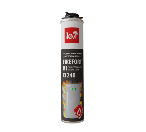 Пена огнестойкая монтажная FIREFORT B1 750 мл  KM-FF-POM-B1  КМ - профиль
