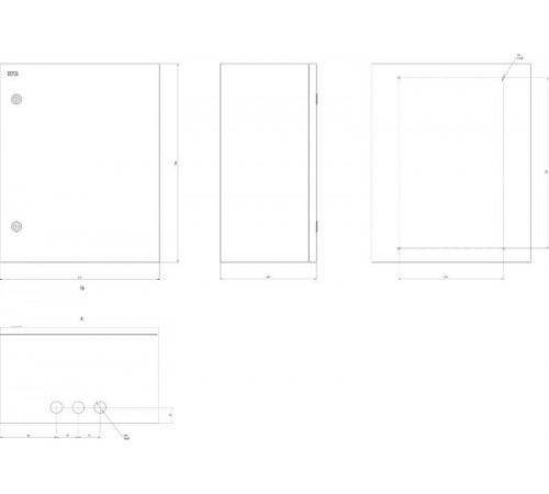  Щит с монтажной панелью металлический ЩМП-2-0 IP31 (500х400х240) SIMPLE  Б0047697  ЭРА