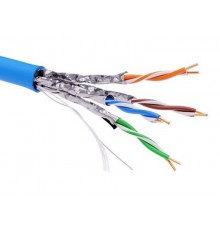 Информационный кабель экранированый U/FTP 4х2 CAT6A, LSZH, синий  RN6AUFLS5BL  DKC