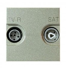 ABB Zenit Шампань Розетка TV-FM-SAT единственная, (2мод)  N2251.3 CV   2CLA225130N1901  ABB