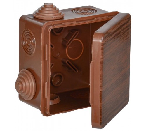 Коробка расп. КМ 80х80х50мм о/к IP54 7 вв. дуб  UKO31-080-080-050-K24-54  IEK