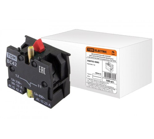 Доп. контакт для светосигн. арм. c мет. основанием 1р  SQ0702-0083  TDM