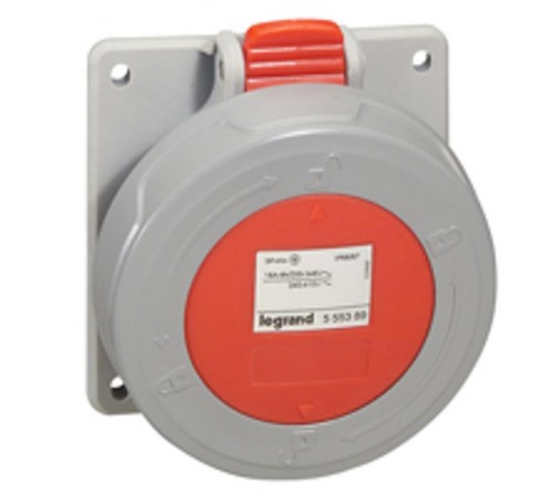 Встраиваемая розетка без блокировки - P17 Tempra Pro - IP 66/67 - 32 А  555491  Legrand