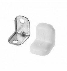 Уголок крепежный 20х20 белый с пластиковой крышкой (4 шт) - пакет   147866  Tech-KREP