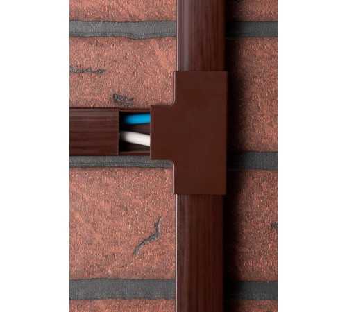 Угол T-образный (25х25) (4 шт) Plast EKF PROxima  под темное деревоtchd-25-25x4EKF