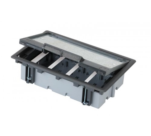 Simon Connect Люк в пол на 4 S-модуля (8 модулей К45), глубина 70-100мм, бетон, серый  SF470-1  Simon