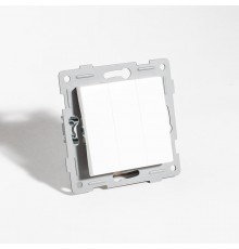 Выключатель трехклавишный, 10А, 220-250V (белый)  201105  SPL