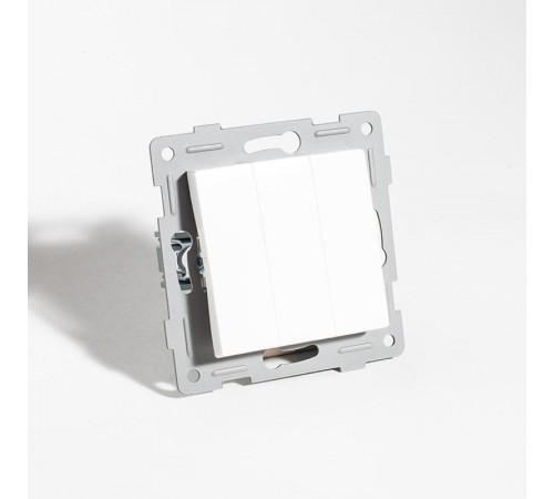 Выключатель трехклавишный, 10А, 220-250V (белый)  201105  SPL