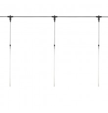 Гирлянда Тающие сосульки комплект 10 шт. х 50см, шаг 100см, 600 LED ТЕПЛЫЙ БЕЛЫЙ, черный каучук, IP67, 24В  256-427  NEON-NIGHT