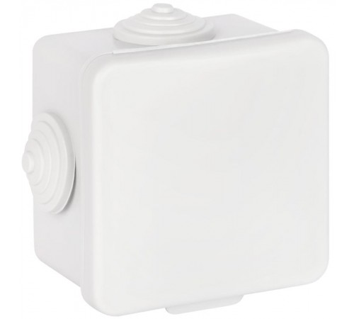 Коробка распределительная о/у 65х65х50мм с гермовводами 4 вх. IP54 KOR-65-65-50-4g Б0037445  ЭРА