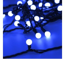 Светодиодная гирлянда ARD-BALL-CLASSIC-D13-5000-BLACK-50LED BLUE (230V, 3.5W)  025564  Arlight