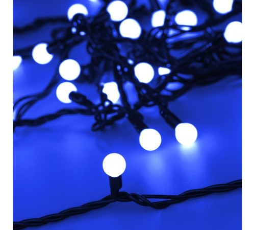 Светодиодная гирлянда ARD-BALL-CLASSIC-D13-5000-BLACK-50LED BLUE (230V, 3.5W)  025564  Arlight