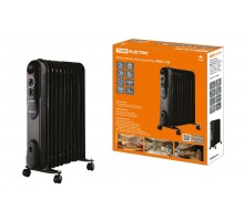 Масляный обогреватель МО-11К, чёрный, 2500 Вт, 11 сек, рег. мощ. (1000/1500/2500 Вт), термостат,   SQ2501-0906  TDM