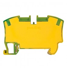 Пружинная клемма Viking 3 - заземляющая - однополюсная - 2 проводника - шаг 8 мм - желто-зеленый  037272  Legrand