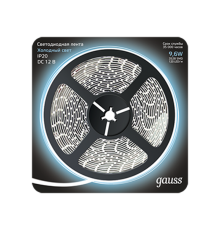 Лента светодиодная 2835/120-SMD 9.6W  12V DC холодный белый (блистер 5м)  312000310  Gauss
