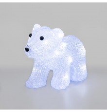 Акриловая светодиодная фигура "Медвежонок" 24х11х18 см, 4,5 В, 3 батарейки AA (не входят в комплект), 16 светодиодов,  513-312  NEON-NIGHT