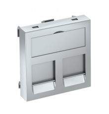 Корпус компьютерной розетки Modul45 тип EP (прямой) 45x45 мм (серебристый) (DTG-2EP AL1)  6119236  OBO Bettermann