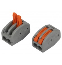 Клемма  NO-225-382 универсальная 222-412 с рычагами 2-проводная 0.08-2.5/4 мм2 (упаковка 20 шт.)  Б0067878  ЭРА