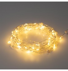 Гирлянда Нить ЕGNIG - ZH Жемчуг, 1,9 м, теплый свет, 20 LED, 3ААА, IP20  Б0055992  ЭРА