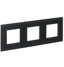 SKANDY Рамка 3-местная SK-F23G стекло графит   SK-M32-G-K53  IEK