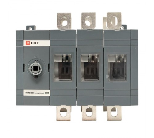 Рубильник 400A 3P реверсивный без рукоятки управления TwinBlock EKF  tb-s-400-3p-rev  EKF