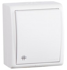 Simon 15 Aqua Белый Выключатель 1-кл проходной с 3-х мест (перекрёстный), IP54, 10А 250В, винт. зажим  1594251-030  Simon