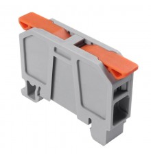 Клемма СМК 222-2521D проходная 1-полюсная на DIN-рейку (6-25 мм) серая (30 шт/уп)  07-5292  REXANT