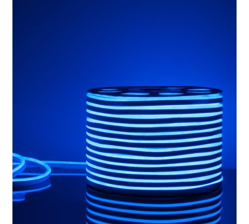 Гибкий неон LS001 220V 9.6W 120Led 2835 IP67 односторонний синий, 100 м  a040594  Elektrostandard