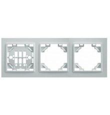 PFR00-9003-01 Рамка 3-местная горизонтальная, серия Эрна, белый  39056  STEKKER