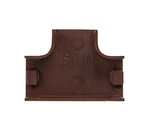 Угол T-образный (16х16) (4 шт) Plast EKF PROxima  под темное деревоtchd-16-16x4EKF