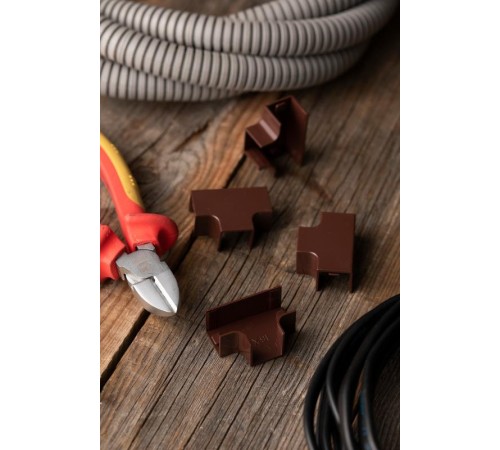 Угол T-образный (16х16) (4 шт) Plast EKF PROxima  под темное деревоtchd-16-16x4EKF