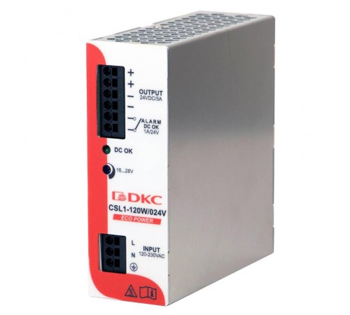 Источник питания "ECO POWER", однофазный, 120Вт, 5А, 24В  XCSL1120W024VAA  DKC