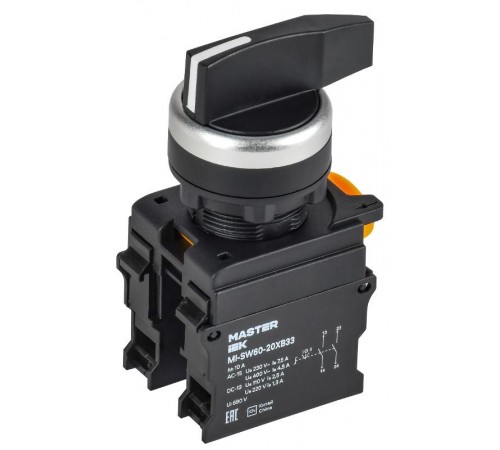 Переключатель длин. ручка 3 полож. возв. 2NO MASTER  MI-SW60-20XB33-4-25-3-K02  IEK