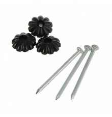 Гвоздь с декор. шляпкой (чёрная) (80 шт) - пакет   106220  Tech-KREP