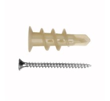 Анкер (дюбель) DRIVA NYLON с шурупом (4 шт) - пакет Tech- Krep ( 0,016 кг)  102947  Tech-KREP