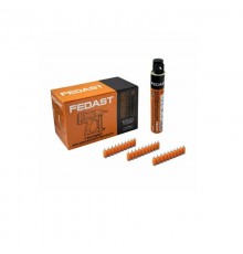 Гвозди 2.7*16 мм кованые с ребрами жесткости Bullet Point (1000 шт/уп + газовый баллон) Fedast  FD2716RBPFC  FEDAST