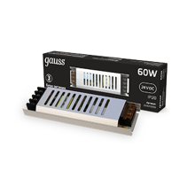 Блок питания 60W 24V IP20 ультратонкий 1/120  202002060  Gauss