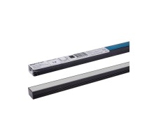 Алюминиевый профиль накладной черный 1612 (1 м), матовый рассеиватель, 2 заглушки, 2 крепежа  SQ0331-0493  TDM