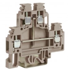 DAS.4/CI(Ex)i, 2х ур-й прох-й зажим синий 4 кв.мм с перемычкой между ур-ми  ZDS217  DKC