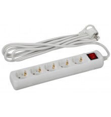 Удлинитель Россия ЭРА UX-5es-1,5m Удлин-ль c заземлением, 3x0,75мм2, c выкл. 5гн, 1,5м  Б0035756  ЭРА