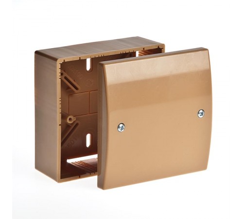 Коробка универсальная для кабель-каналов 100х100х55мм(коричневая)  65019К  Рувинил