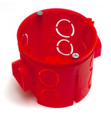 Коробка установочная углубленная 80-0510См безгалогенная (HF) 68х62 с саморезами (8шт/уп)  80-0510См  Промрукав