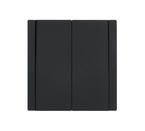 FORTE&PIANO Выключатель 2-клавишный проходной с индикацией 10А FP108 черный  FP-V22-1-10-1-K02  IEK