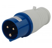 Вилка переносная 013 2Р+РЕ 16А 220В IP44  Б0032849  ЭРА